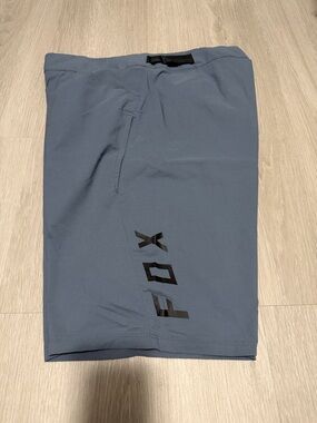 Ranger Fox Slate Blue Athletic Jogger Shorts with Logo